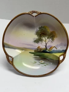 Vintage Noritake China Tree In The Meadow 6 Inch Candy Nut Fruit Handled Bowl - Picture 1 of 8