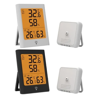 Wireless Digital Thermometer Indoor Outdoor Temperature Humidity Meter - Image 1 of 4
