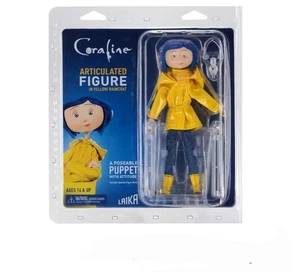 NECA Coraline in Yellow Raincoat 7 inch Articulated Action Figure Gift Brand New - Picture 1 of 4