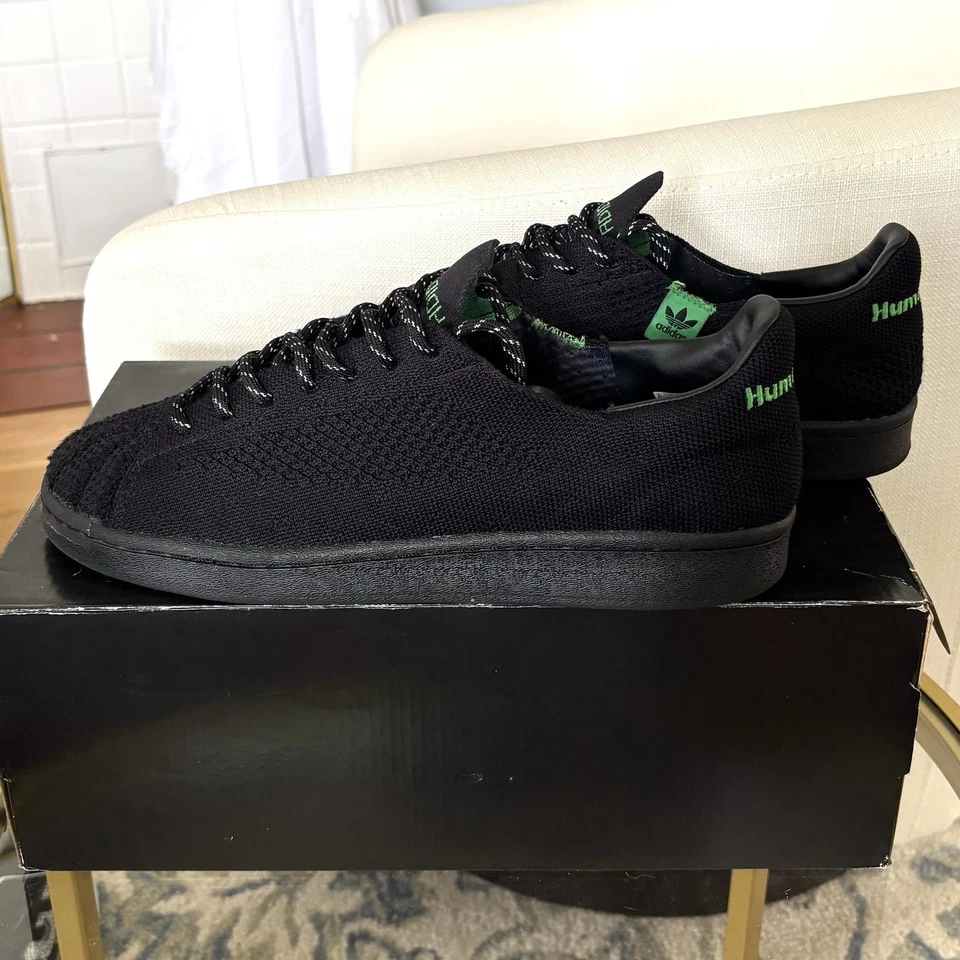 Adidas Pharrell Williams Superstar Prime Knit Black Green 9.5 Jellyfish LV - Image 1 of 4