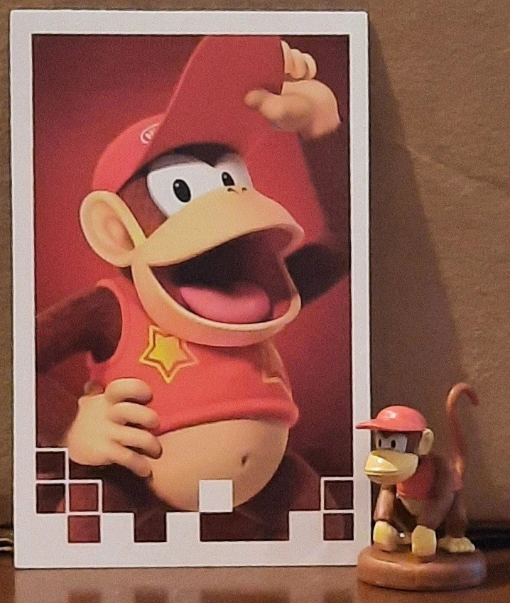 Boneco e cartão Super Mario Monopoly Gamer Power Pack DIDDY KONG Game Token - Imagem 1 de 1