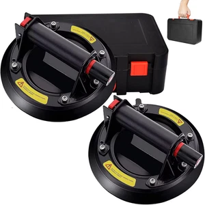Suction Cups for Glass 2 Pack Heavy Duty 300Lb Capacity 8" Industrial Vacuum Suc - Picture 1 of 12
