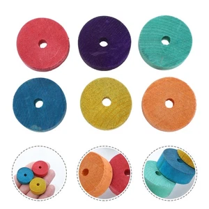 Juegos de 30 piezas de ruedas de madera de colores para niños ruedas de madera artesanías juguetes hágalo usted mismo - Imagen 1 de 12