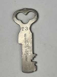 Vintage Pauly Gefängnis Gebäude Co St Louis Gefängnis Gefängnis Zelle Tür Schlüsselblock T3 - Bild 1 von 6