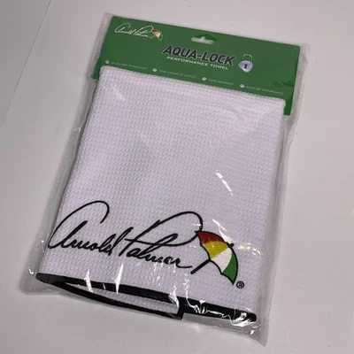 Arnold Palmer Aqua Lock Signature Paraguas Caddie Golf Rendimiento Waffle Toalla Foto 1 de 4