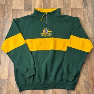 Vintage Australia Outback Sweatshirt Men's 2XL Pullover Green Embroidered Rugby - Picture 1 of 8