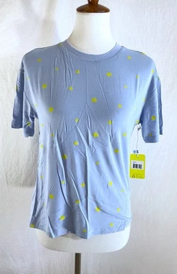 Camiseta deportiva modal nueva con etiquetas PJ Salvage Neon Nights Blue Star Boxy Lounge XS Foto 1 de 4