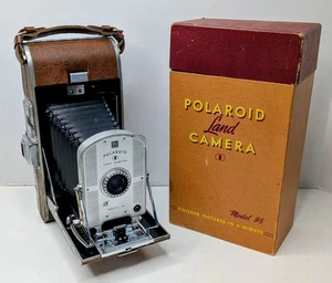Vintage Polaroid Land Camera Model 95 Folding Camera - Shutter Works NOS? w/Box - Picture 1 of 10