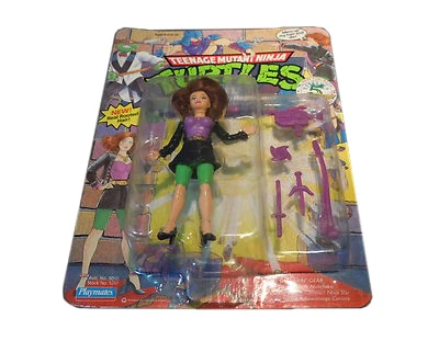Playmates Toys Teenage Mutant Ninja Turtles April The Ravishing Reporter With News Gathering Gear 5Th Anniversary With Rare Card Backing 1992 Series Action Figure