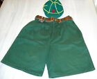 Vtg Greek Boy Scouts Uniform Short Leather Belt Wolf Cub Scout Cap/Hat #2