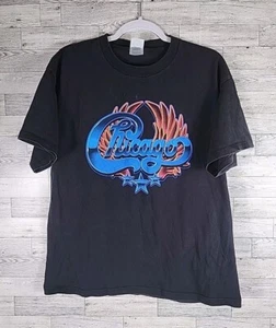 Chicago Tour Shirt y2k Double Sided Rock Band Tee Mens L Vintage Delta - Picture 1 of 8