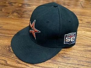 Jason Castro 2012 Houston Astros Game Used Hat #44 50th Anniversary Patch 7 1/4 - Picture 1 of 7