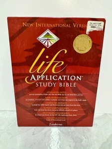 Zondervan Life Application Study Bible Black Bonded Leather NIV EUC - Picture 1 of 11