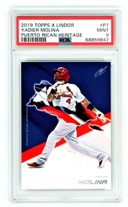 Yadier Molina 2019 Topps X Lindor #P7 PSA 9 como nuevo herencia puertorriqueña - Imagen 1 de 3