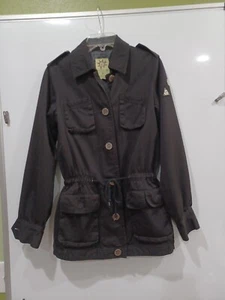 Volcom Wmn's Sm Black Button Dwn Utility/Military Jacket - Picture 1 of 10