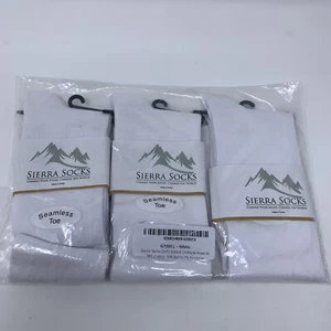 Sierra Girls Size Large 4-10 White School Uniform Knee High Socks 3 Pairs NWT - Picture 1 of 4
