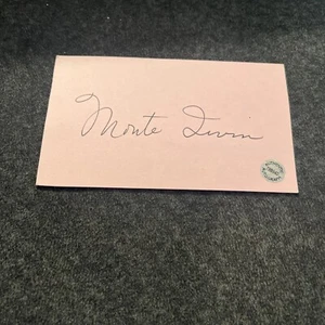 Monte Irvin hand signed 3 x 5 index card New York Giants hologram - Picture 1 of 3