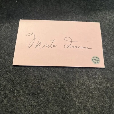 Monte Irvin hand signed 3 x 5 index card New York Giants hologram  - Image 1 of 3