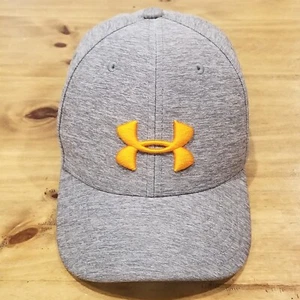 Under Armour Hat Cap Youth Kids Boys Gray Pro Fit Flex Stretch Fitted - Picture 1 of 10