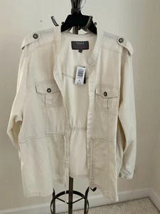 Women's Torrid New w/Tags Cream Tie Waist Jacket Military Style Front Pockets - Picture 1 of 16