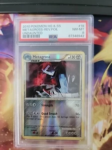 2010 Pokemon HG & SS Undaunted Metagross 18 Reverse Holo Rare PSA 8 - Picture 1 of 2