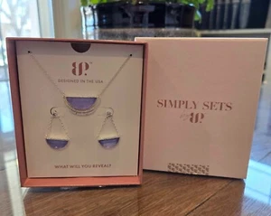 Bomb Party Simply Sets RBP6875 Necklace & Earrings, The Royce Set Silver Plating - Picture 1 of 3