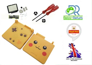 Pokemon Pikachu GameBoy Advance SP Housing Shell Screen Tools Nintendo GBA SP - Picture 1 of 6