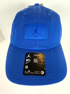 Nike Jordan Club Cap Blue Jumpman Logo Unisex Organic Cotton FD5181-480 Sz M-L - Picture 1 of 5