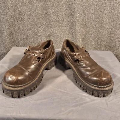 Bongo Clogs Mules Shoes Womens 8.5 Buckle Up Brown Pre-Owned - Image 1 of 4