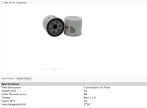 Sakura Transmission Filter for Subaru Outback BH BHE BP9 BPES BH Tribeca WX9 WRX - Picture 1 of 1