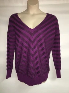 Lane Bryant Sweater Womens Purple Stripes Plus Size 14/16 18/20 22/24 26/28 NWOT - Picture 1 of 4