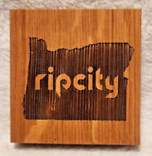Portland Blazers NBA "ripcity" Oregon Handmade Wood Burned Bottle Opener Coaster