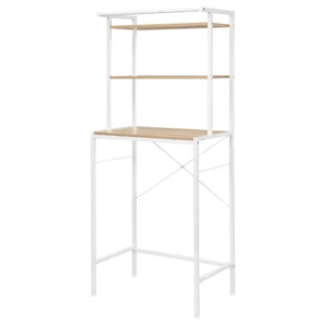 Armadietto Portaoggetti per Lavatrice in Legno E Metallo Sopra Lo Scaffale per W - Foto 1 di 13