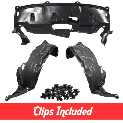 Fender Liner & Lower Engine Under Cover Set w/ Clips For 2002-2004 Honda CR-V - Image 1 of 4