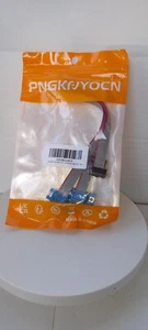 2Pcs 10Pin Flat Ribbon Cable Grey DB9 Male to FC-10P 2.54mm Pitch 30cm Length - Picture 1 of 2