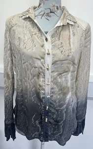 Dani By Daniella Dallavalle Elisa Cavaletti Dani Button Up Blouse Size S Ombre - Picture 1 of 23