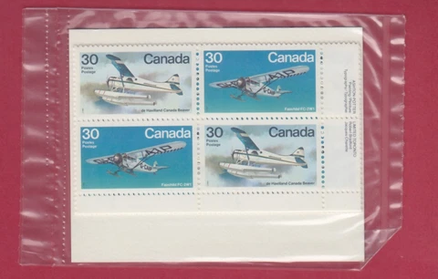 CANADA SEALED PLATE BLOCKS 969-970 BUSH AIRCRAFT, FC-2W1 & BEAVER Cover