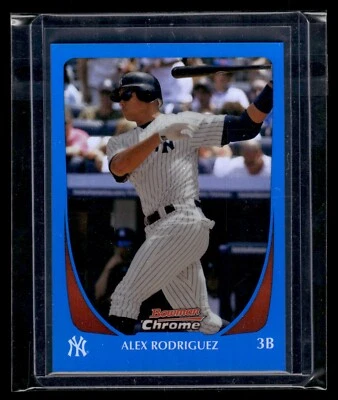 Bowman 2011 cromo refractor azul #151 Alex Rodriguez 004/150 Yankees Foto 1 de 2