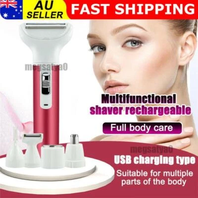 5 in1 Lady Electric Shaver Facial Hair Women Removal Bikini Epilator Leg Body AU - image 1 of 4