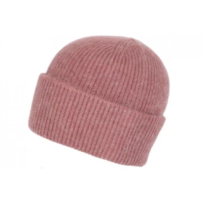 Bonnet Angora Violet en Laine Douce et Classe Antje-Taille unique - Photo 1/2