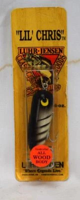 Luhr Jensen Lil Chris Classic Wood Silver/Black Torpedo Fishing Lure NIP - Image 1 of 3
