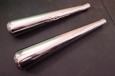 Silenciadores de escape Moto Guzzi V7 i/ii/iii, par especificaciones OEM en acero inoxidable y 750 Breva Foto 1 de 4