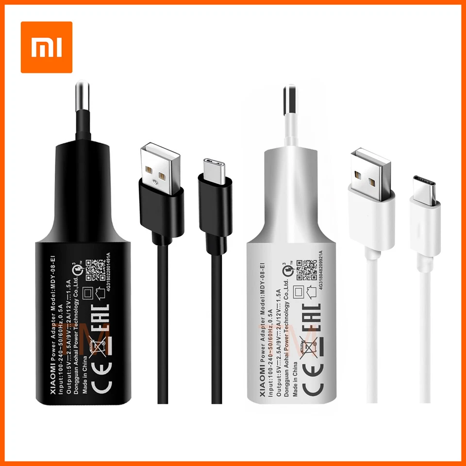 Original Xiaomi Schnellladegerät Netzteil Lade/Datenkabel Usb C QUALCOMM 3.0 - Bild 1 von 1