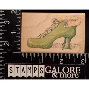 Uptown Rubber Stamps DAZY SHOE DAISY FLOWER BUTTONS FASHION ALICIA TORMEY #T49 - Picture 1 of 2