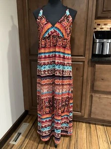 Charlotte Russe XL Long Pretty Sundress Sun Dress Open Back Women’s Extra Large - Picture 1 of 7