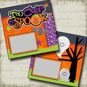 TOO CUTE TO SPOOK - 2 Premade Scrapbook Pages - EZ Layout 2158 - Picture 1 of 4