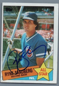 1985 Topps - All Star #713 Ryne Sandberg Hand Signed Autographed Baseball Card - Bild 1 von 2