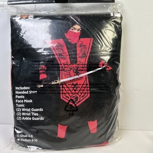 COMPLETE NINJA Costume Outfit Youth MEDIUM Halloween NEW IN PACKAGE - Picture 1 of 8