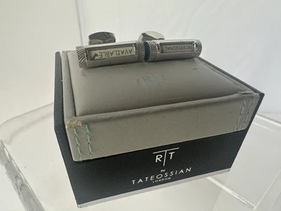 Nuevos gemelos TATEOSSIAN para hombre clásicos cilíndricos plateados profesionales Foto 1 de 4