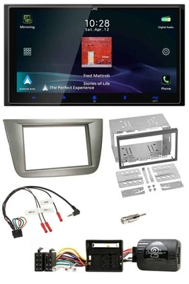 JVC USB Bluetooth 2DIN DAB Lenkrad Autoradio für Seat Toledo Altea silber - Bild 1 von 4